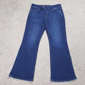 American Eagle Jeans Womens 10 X-Short Blue Kick Boot Stretch Bootcut Dark Denim